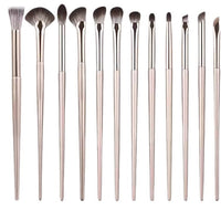 15-Piece Gilded Eye Makeup Brush Set with Portable Bag