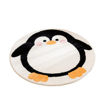 Kids' Faux Cashmere Round Rug for Living Room Bedroom and Play Area, Non-Slip Plush Floor Mat