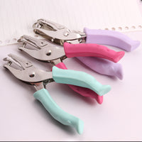 Handheld Single Hole Puncher for Paper Crafting and Binding, 6mm/3mm Hole Diameter