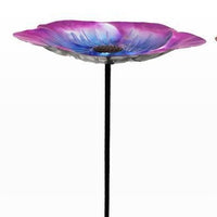 Decorative Flower Bird Bath Feeder for Garden & Yard