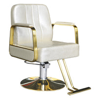 Reclining Hydraulic Barber Chair for Salon, Beauty, and Hair Treatment