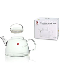 Yiwuyao Large Capacity Heat-Resistant Glass Teapot with Umbrella Filter for Gas Stovetop