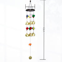 Wooden Colorful Fish Wind Chime with Aluminum Tubes