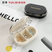 Portable Japanese-Style 3-Compartment Pill Box with Moisture-Proof Seal for Travel