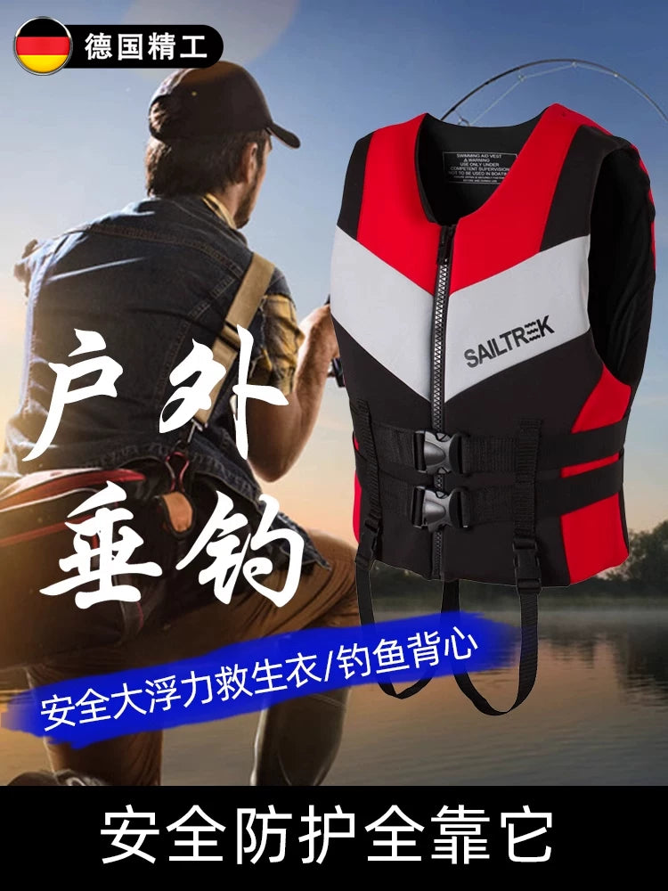 German-Style High Buoyancy Life Vest for Fishing, Boating, Swimming & Snorkeling