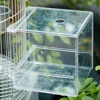 Large Bird Bath Tub for Parrots, Cockatiels, Mynahs, and Starlings - Acrylic Bird Cage Accessory for Round and Square Cages