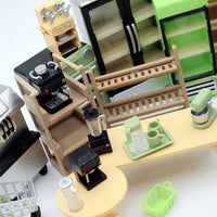 Dollhouse Miniature Multifunctional Bookshelf DIY Living Room Scene Model