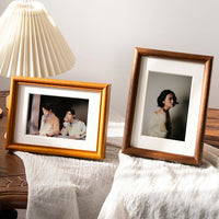 Solid Black Walnut Wood Photo Frame for Tabletop or Wall Mounting, Multiple Sizes Available