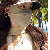 Women's Summer Ice Silk Breathable Full Face Sun Protection Mask for Cycling & Outdoor Activities