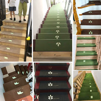 Luminous Stair Treads Self-Adhesive Non-Slip Mats for Home Dormitory Wooden Stairs Carpet