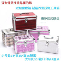 Professional Portable Aluminum Cosmetic Makeup Tool Case with Trays for Nail Techs, Beauticians, and Therapists