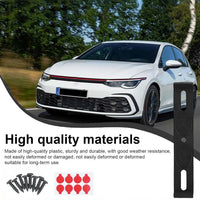 3D Plastic License Plate Holder Clip Set for European Standard Frameless Plates - 4 Pack