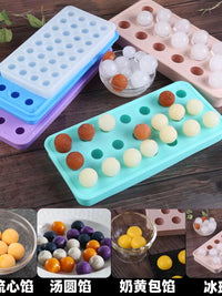 Silicone Ice Cube Tray for Whiskey Cocktails and Spherical Ice Balls