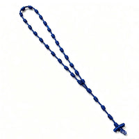 Vintage Cross Rosary Bracelet Hand-Woven Prayer Rope