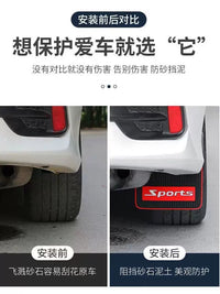 Universal Car Mud Flaps for SUV, Off-Road, and Sedan Vehicles - Soft Rubber Cartoon Design