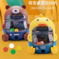 Mini Tabletop Interactive Sports Game Machine for Kids - Bear Basketball & Duck Football