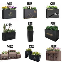 Stainless Steel Planter Box with Bench for Patio Balcony Garden Outdoor Galvanized Steel Landscape Flower Trough Combination