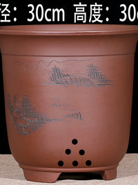 Breathable Zisha Clay Orchid Pot for Indoor Plants and Trees