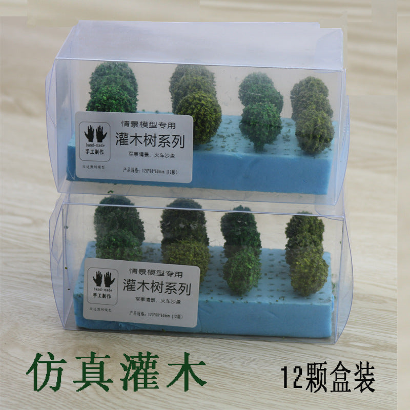 Military Diorama Scenery Model Trees and Bushes Set for Train Railway Architecture DIY
