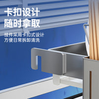 304 Stainless Steel Kitchen Window Sill Storage Rack Wall-Mounted Multi-functional Pot and Dish Drainer