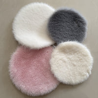 Dollhouse Miniature Plush Rugs for Sofa and Rocking Chair, Round and Square