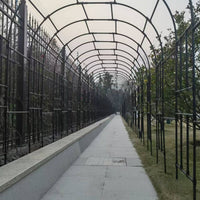Stainless Steel Garden Arch Trellis for Climbing Plants, Outdoor Galvanized Iron Rose Archway
