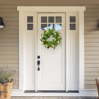 Artificial Floral Wreath for Front Door Wall Window Farmhouse Decor