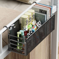 Dormitory Bedside Hanging Storage Basket Shelf for Bunk Beds, Punch-Free Organizer for Students