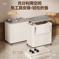 Outdoor Waterproof Storage Cabinet with Wheels for Balcony Patio Garden