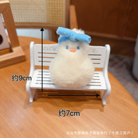 Cute Plush Duck Keychain Pendant Squeaky Stuffed Animal Toy for Bags and Gifts