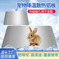 Pet Cooling Aluminum Plate for Small Animals - Heat Dissipation Pad for Rabbits, Chinchillas, Hamsters