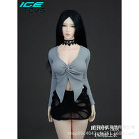 ICE TOYS IC1019 1/6 Scale Irregular Short-Sleeved Knot Collar Shirt Model for Action Figures