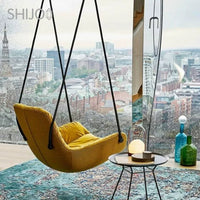 Modern Minimalist Art Hanging Chair for Home Balcony Indoor Swing Basket Single Villa Showroom Designer Hanging Chair