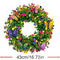 Colorful Eucalyptus and Butterfly Wreath for Spring/Summer Decor