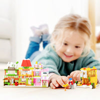 Mini City Street View Building Blocks Set for Kids, Educational Construction Toy, Birthday Gift