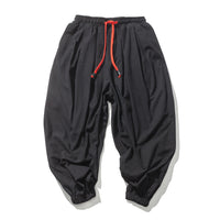 Men's Linen Harem Pants Loose Cotton Linen Joggers Wide Leg Trousers