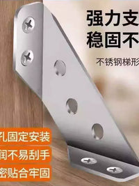 Stainless Steel Corner Brace with Screws for Furniture Connection and Support