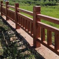 Concrete Wood Grain Fence Panel for Parks and Riverbanks