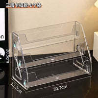 Acrylic Tiered Display Stand for Badges and Collectibles, Desktop Organizer
