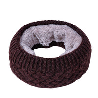 Unisex Winter Knit Neck Warmer - Thickened Fleece Lined Neck Gaiter for Cold Weather