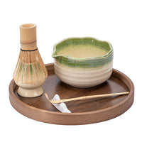 Japanese Matcha Tea Ceremony Set with Bowl, Whisk, and Stand