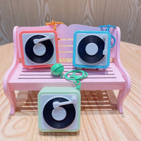 Mini Retro Phonograph Keychain Music Box Bag Charm for Students and Friends