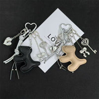 Ins Style Bowknot Heart Keychain for Bags