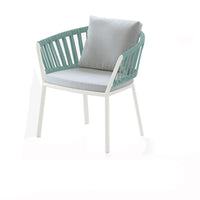Outdoor Rattan Dining Set with Rock Slab Table for Patio Garden Balcony