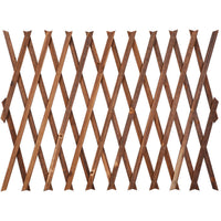 Expandable Carbonized Wood Garden Fence Trellis for Climbing Plants and Yard Decor
