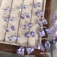 Crystal Purple Nail Art Rhinestones Mixed Shapes