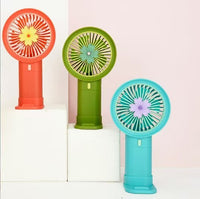 Daisy Handheld USB Rechargeable Mini Portable Fan with Phone Holder