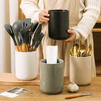 Ceramic Kitchen Utensil Holder Large Capacity Cutlery Storage Caddy
