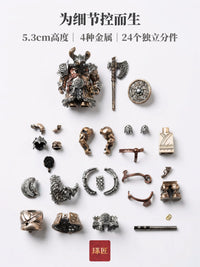 ZhuoJiang Viking Raider Metal Figurine Desktop Ornament Collectible Toy