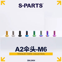 S-PARTS Titanium Alloy Umbrella Head Screws for Mountain and Road Bikes